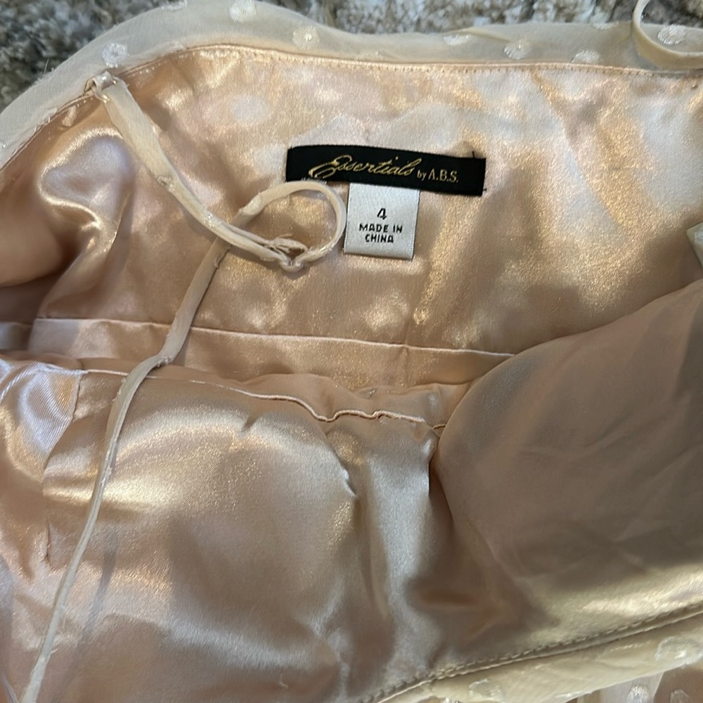NWT- Essential by A.B.S. Allen Schwartz Cream Cocktail Mini Dress - Picture 14 of 14